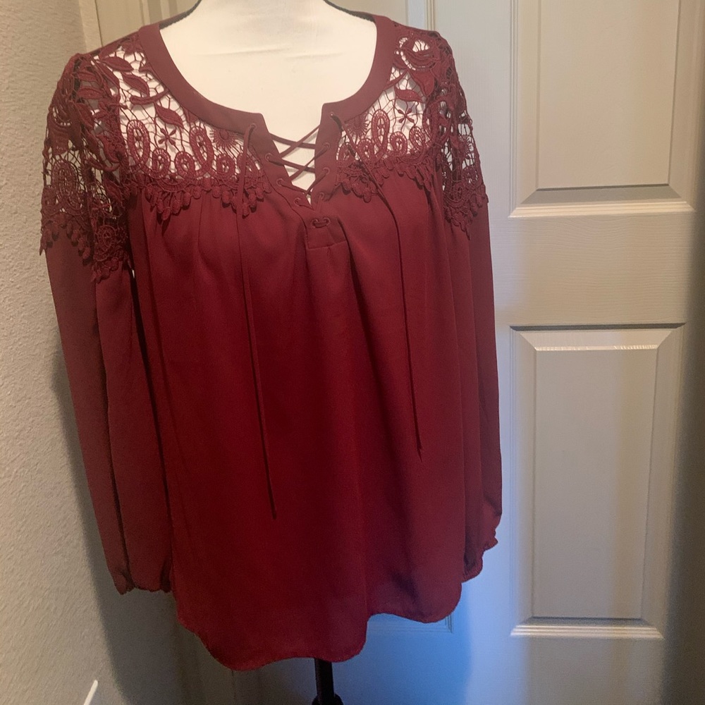 Express crochet lace blouse
